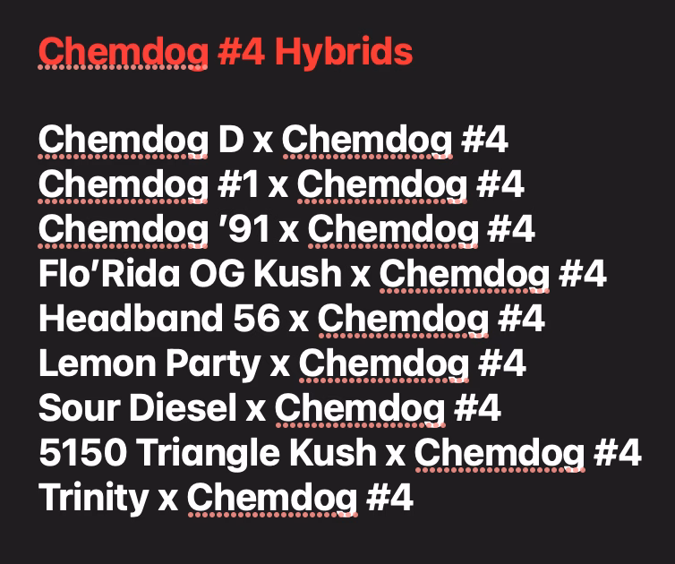 Chemdog #4 Hybrids….Choose your own!